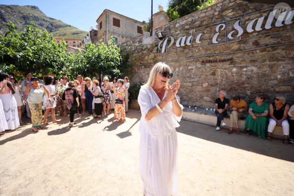 Exclusif - Mariage civil de Christine Bravo et Stéphane Bachot devant la mairie de Occhiatana en Corse le 11 Juin 2022 © Dominique Jacovides / Bestimage