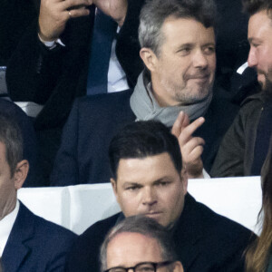 Le prince Frederik de Danemark - Personnalités à la finale de la coupe du monde de rugby Afrique du Sud / Nouvelle Zélande (12 - 11) au stade de France à Saint-Denis le 28 octobre 2023.  Celebs at the Rugby World Cup Final South Africa / New Zealand (12 - 11) at the Stade de France in Saint-Denis on 28 October 2023. 