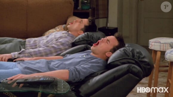 Captures d'écran de l'épisode spécial de Friends, les retrouvailles, diffusé en mai 2021 sur HBO, avec Matt LeBlanc et Matthew Perry