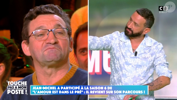 Jean-Michel, candidat de la sixième saison de "L'amour est dans le pré", tacle le programme sur le plateau de Cyril Hanouna dans "Touche pas à mon poste", le 31 octobre 2023 sur C8.