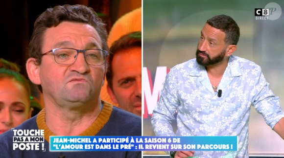 Jean-Michel, candidat de la sixième saison de "L'amour est dans le pré", tacle le programme sur le plateau de Cyril Hanouna dans "Touche pas à mon poste", le 31 octobre 2023 sur C8.