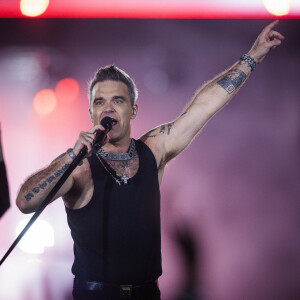 Robbie Williams en concert au Bavaria Sounds à Munich, Allemagne, le 26 août 2022. © Action Press/Bestiamge