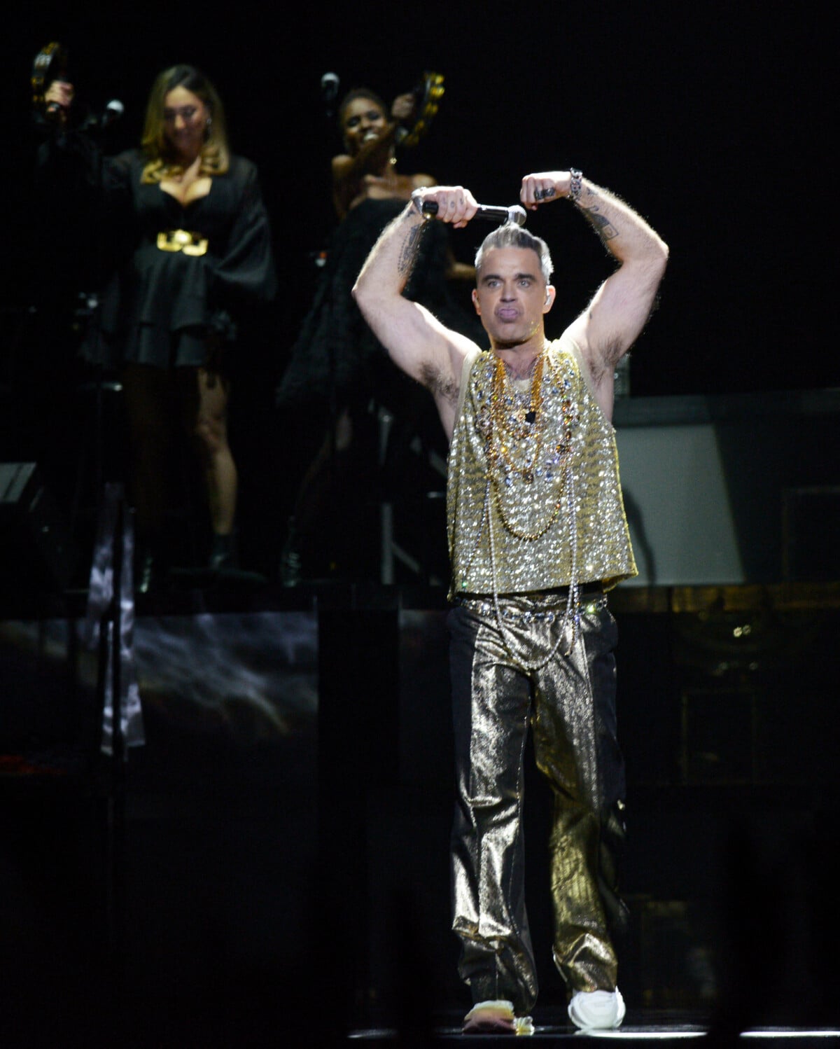 Robbie Photo : Robbie Williams en concert lors de sa tournée