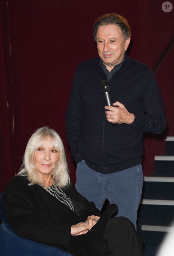 Exclusif - Michel Drucker et sa femme Dany Saval - Projections de deux séances exceptionnelles du film "Signé Furax" en hommage à Marc Simenon au cinéma Mac Mahon à Paris le 27 octobre 2019. © Coadic Guirec/Bestimage 