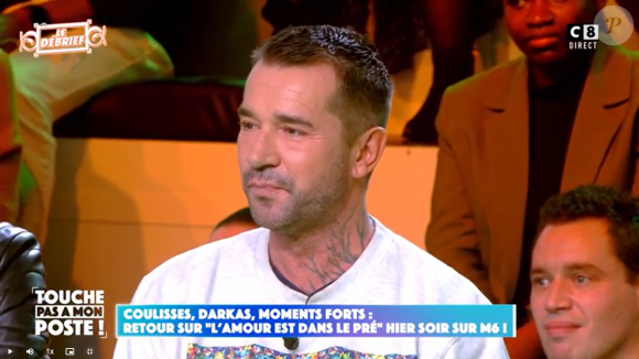 Mathieu, ancien candidat de "L'amour est dans le pré", dans "Touche pas à mon poste". Il s'exprime sur le couple formé par Justine et Patrice.