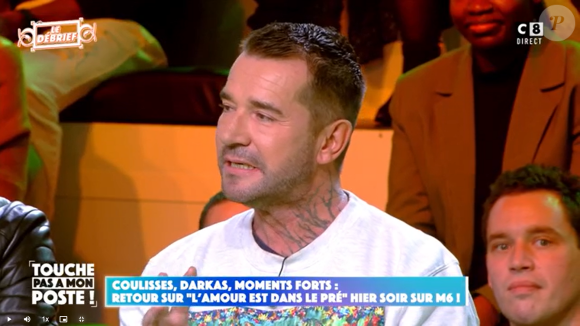Mathieu, ancien candidat de "L'amour est dans le pré", dans "Touche pas à mon poste". Il s'exprime sur le couple formé par Justine et Patrice.