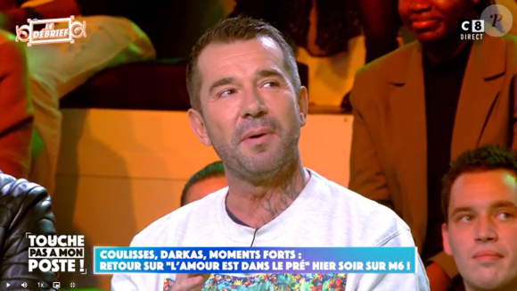 Mathieu, ancien candidat de "L'amour est dans le pré", dans "Touche pas à mon poste". Il s'exprime sur le couple formé par Justine et Patrice