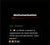 "Déshumanisation", a réagi Hiziya Ribéry sur Instagram
 