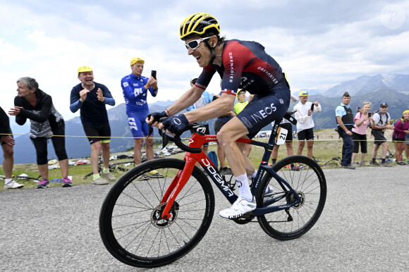 Geraint Thomas - 11ème étapes du Tour de France 2022 au Col du Granon le 13 juillet 2022. © PhotoNews/Kalut/ Panoramic / Bestimage