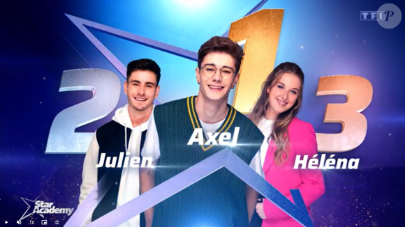 Il était opposé à Héléna et Julien, les deux autres meilleurs candidats de la semaine.
Star Academy 2023, TF1.