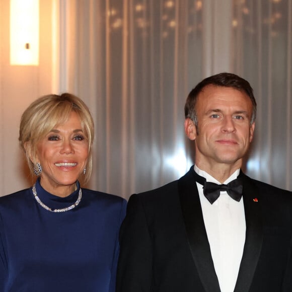 Dîner d'état en l'honneur du président Emmanuel Macron et sa femme Brigitte Macron offert par le président de la Confédération suisse à Berne le 15 novembre 2023. © Dominique Jacovides / Bestimage