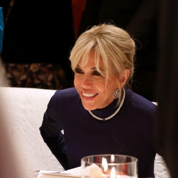 Dîner d'état en l'honneur du président Emmanuel Macron et sa femme Brigitte Macron offert par le président de la Confédération suisse à Berne le 15 novembre 2023.  © Dominique Jacovides / Bestimage