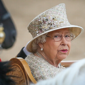 La reine Elizabeth II d'Angleterre - La parade Trooping the Colour 2019, célébrant le 93e anniversaire de la reine Elizabeth II, au palais de Buckingham, Londres, le 8 juin 2019.