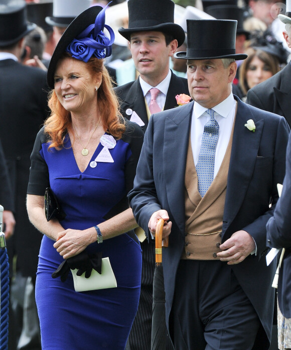 Sarah Ferguson et le prince Andrew, duc d'York - La famille royale arrive aux courses du Royal Ascot 2015 le 19 juin 2015.