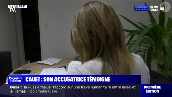 Affaire Sébastien Cauet : une accusatrice, "Julie", s'est exprimée sur BFMTV le 21 novembre 2023 (capture d'écran)