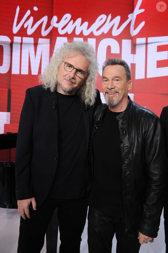 Exclusif - Yvan Cassar et Florent Pagny - Enregistrement de l'émission Vivement dimanche au studio Gabriel à Paris, le 10 novembre 2023, présentée par M.Drucker et diffusée le 26 novembre 2023 sur France 3. © Guillaume Gaffiot / Bestimage  No web pour la Belgique et la Suisse 