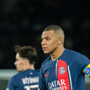 Kylian Mbappe (Paris SG) lors du match de Ligue 1 Uber Eats "PSG - Monaco (5-2)" au Parc Des Princes, le 24 novembre 2023.