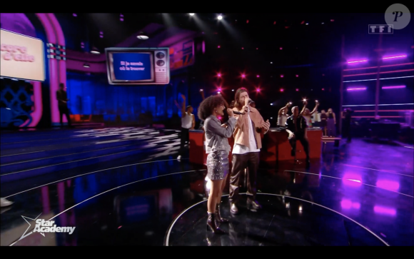 Pierre et Candice interprètent "J'ai encore rêvé d'elle" lors du prime de la Star Academy du 25 novembre 2023 sur TF1.