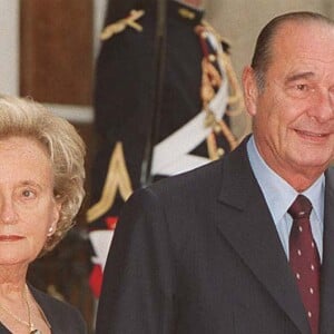 Jacques et Bernadette Chirac à l'Elysée en 2001.