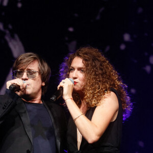 Tout en protégeant sa vie privée. 
Exclusif - Thomas Dutronc, Diana Salicetti - Concert "Corsu Mezu Mezu" à la Défense Arena à Paris, France. Le 28 octobre 2023. © Christophe Clovis / Bestimage