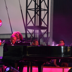 Exclusif - Michel Sardou en concert au stade Tropenas à Montélimar le 5 juillet 2017 dans le cadre de sa dernière tournée "La dernière danse". © Bruno Bebert / Bestimage 