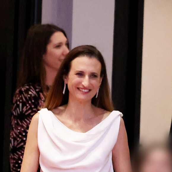 Camille Cottin accompagnée de son compagnon Benjamin Mahon et de leur fille Anna Paloma au photocall de cérémonie de clôture du 20ème Festival International du Film de Marrakech, Maroc, le 2 décembre 2023. © Dominique Jacovides/Bestimage 