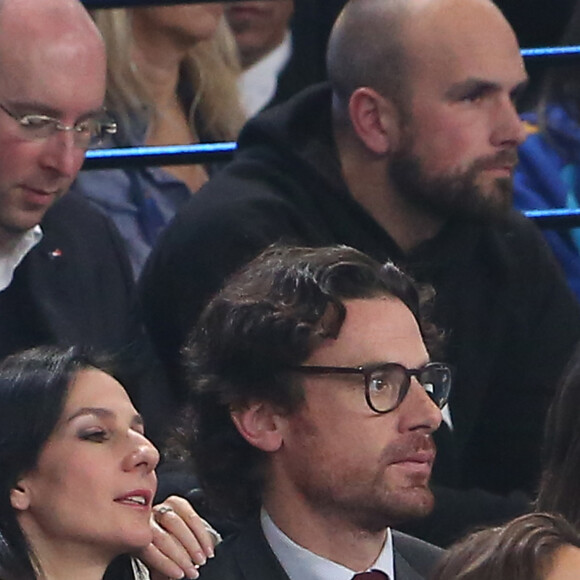 Marie Drucker et Mathias Vicherat lors du match de demi-finale du 25th mondial de handball, France - Slovénie à l'AccorHotels Arena à Paris, France, le 26 janvier 2017. © Cyril Moreau/Bestimage 