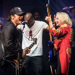 Exclusif - Véronique Sanson avec son fils Christopher Stills - Véronique Sanson fête son 70ème anniversaire sur la scène du Palais des Sports à Paris le 24 avril 2019. © Cyril Moreau/Bestimage