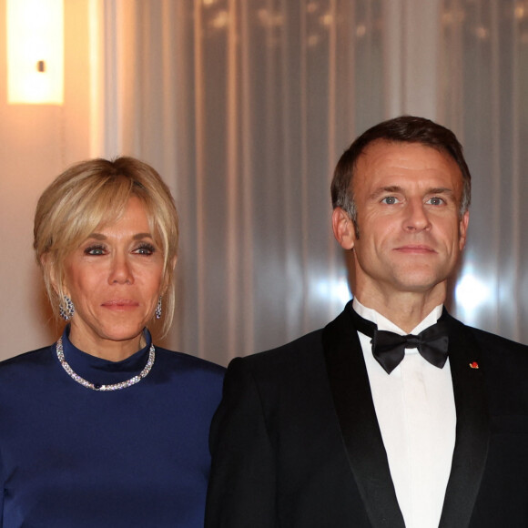 "Vous avez donc, pour la première fois de l'histoire de la Star Academy, l'honneur d'aller interpréter quelques chansons à l'Élysée !".
Dîner d'état en l'honneur du président Emmanuel Macron et sa femme Brigitte Macron offert par le président de la Confédération suisse à Berne le 15 novembre 2023.