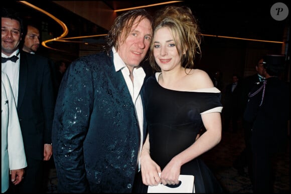 Gérard Depardieu et sa fille Julie Depardieu au Festival de Cannes pour la présentation de "La vie est belle" le 18 mai 1998.