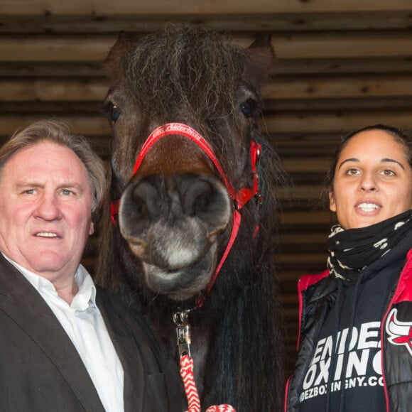 Gerard Depardieu et sa fille Roxane - Gerard Depardieu assiste a l'ouverture du marche de Noel "Gut Aiderbichl" en Henndorf en Autriche le 14 novembre 2013. 