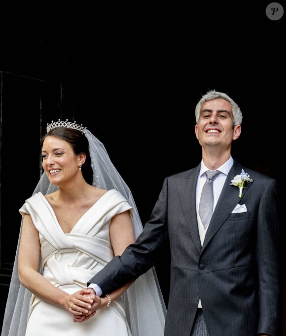 Princesse Alexandra, Nicolas Bagory - Mariage de la princesse Alexandra de Luxembourg et Nicolas Bagory à l'église Saint-Trophyme de Bormes-les-Mimosas. Le 29 avril 2023