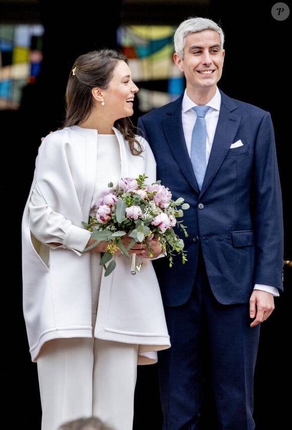 Mariage civil de la princesse Alexandra de Luxembourg et Nicolas Bagory à la mairie de Luxembourg le 22 avril 2023 