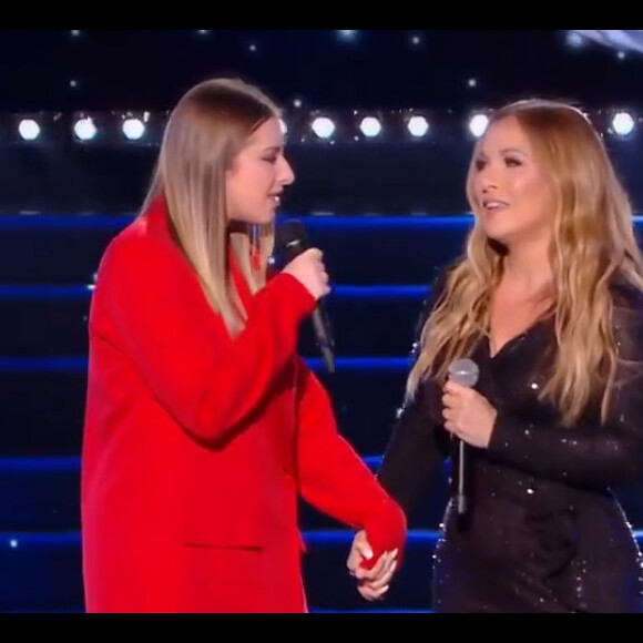 Helene Ségara sur le plateau de la Star Academy, 23 décembre 2023.
