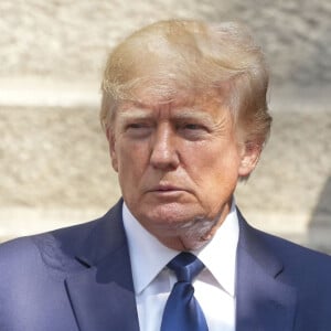 Le couple ne se montre que très peu ensemble.
Donald Trump et sa femme Melania Trump - Obsèques de Ivana Trump en l'église St Vincent Ferrer à New York. Le 20 juillet 2022