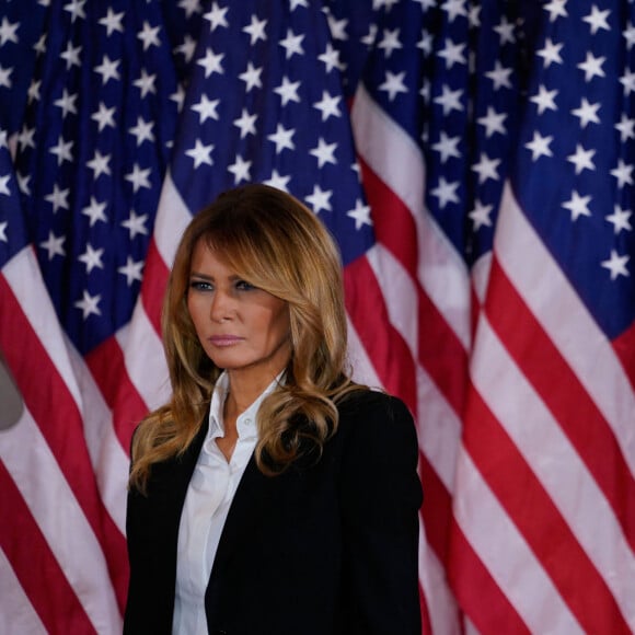 Melania Trump - Le président Donald Trump lors d'une conférence de presse à la Maison Blanche à Washington le 4 novembre 2020. 