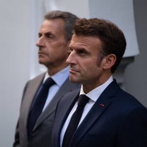 L'ancien président Nicolas Sarkozy - Le président Emmanuel Macron participe à la commémoration du centenaire de l'ouverture de la Grande Mosquée à Paris le 19 octobre 2022. © Celine Bregand / Pool / Bestimage