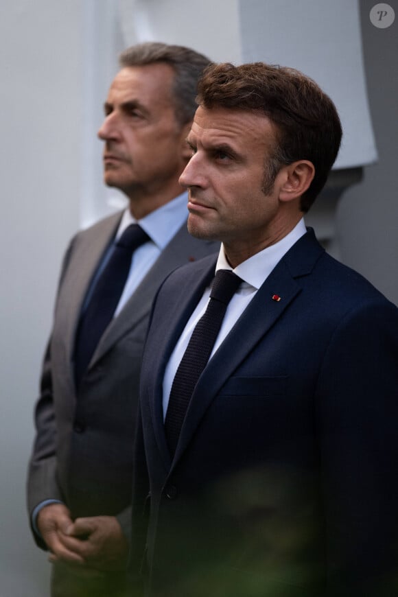 L'ancien président Nicolas Sarkozy - Le président Emmanuel Macron participe à la commémoration du centenaire de l'ouverture de la Grande Mosquée à Paris le 19 octobre 2022. © Celine Bregand / Pool / Bestimage