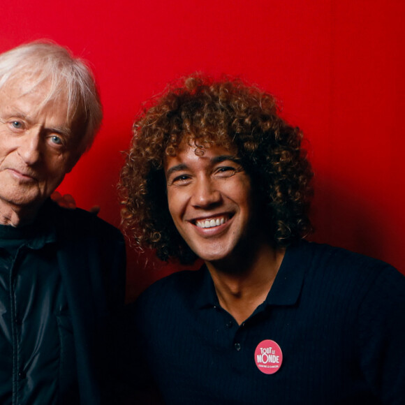 Exclusif - Dave, Laurent Maistret - Backstage - Enregistrement de l'émission "Tout le monde chante contre le cancer" au Cirque Phénix à Paris. © Christophe Clovis / Bestimage