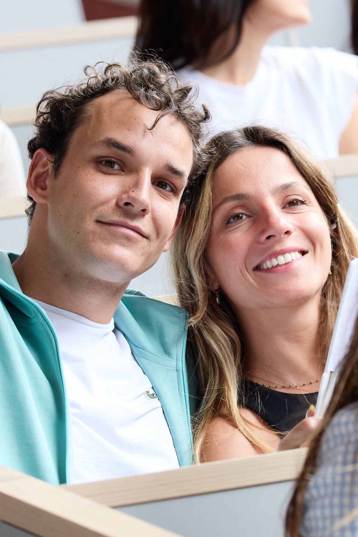 Photo : Le nageur paralympique est actuellement en Asie avec sa chérie Théo  Curin et sa compagne Marie-Camille Fabas - Célébrités en tribunes des  Internationaux de France de tennis de Roland Garros 2023 à Paris le 11 juin  2023. © Jacovides-Moreau ...