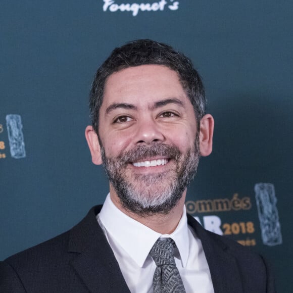 Manu Payet, maître de la cérémonie des César 201 - Déjeuner des nommés pour la 43ème cérémonie des César 2018 au restaurant Fouquet's à Paris, France, le 10 février 2018. © Olivier Borde/Bestimage