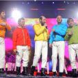 Patrick Fiori, Christophe Maé, Kad Mérad, Pascal Obispo et Jean-Louis Aubert aux Enfoirés 2010