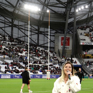 Sophie Tapie lors de la 23 ème journée de championnat de rugby du TOP14 RC Toulon - Toulouse au stade vélodrome à Marseille (match délocalisé) le 23 avril 2022. Victoire du RCT sur Toulouse 19-15. © Norbert Scanella / Panoramic / Bestimahe