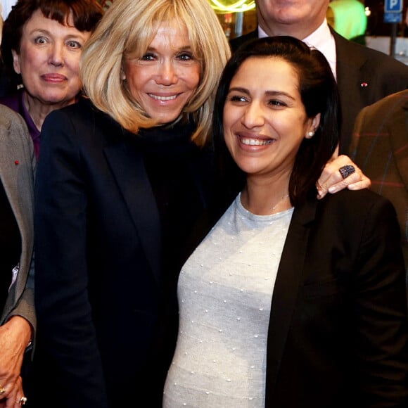 Exclusif - Roselyne Bachelot, Brigitte Macron, Jean Castex, Sarah El Haïry, (enceinte) - Sophie Cluzel est élevée au grade de commandeur de l’Ordre National du Mérite au Café Joyeux à Paris le 7 novembre 2023. L’ancien premier ministre Jean Castex lui remet sa décoration en présence de ses amis, ses collègues et sa famille. Sophie Cluzel avait été nommée au grade de chevalier le 8 octobre 2022. © Dominique Jacovides / Bestimage  