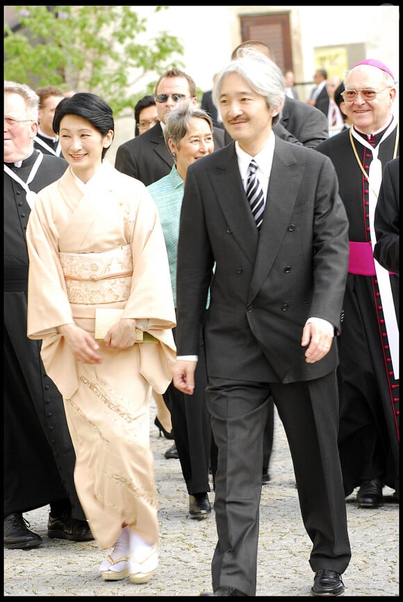 Le prince Akishino et la princesse Kiko du Japon visitent Klostezrneuburg en Autriche.