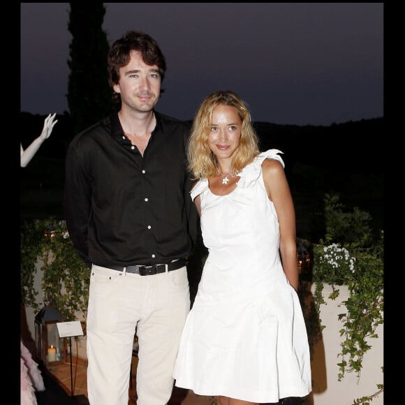 Hélène de Fougerolles et Antoine Arnault à la Dior Party, au Country Club de Saint-Tropez, le 15 juillet 2010.