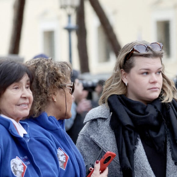 Camille Gottlieb - La famille princière Monégasque lors de la Grande Parade du Cirque et de l'Open Air Circus Show pour fêter le Centenaire de la naissance du Prince Rainier III et les 50 ans du Festival International du Cirque de Monte-Carlo sur la place du palais princier le 13 janvier 2024. © Claudia Albuquerque / Bestimage 