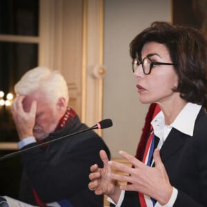 Rachida Dati - Voeux de Rachida Dati (Ministre de la Culture et maire du 7ème arrondissement de Paris) à la mairie du VIIème Arrondissement de Paris le 16 janvier 2024 © Jack Tribeca / Bestimage