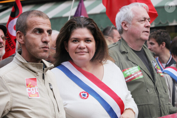 Raquel Garrido - Marche contre la vie chère et l'inaction climatique à Paris. © Jonathan Rebboah / Panoramic / Bestimage