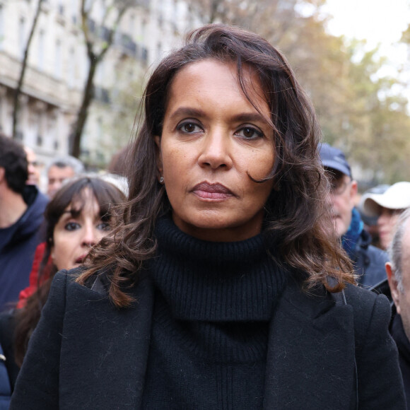 Karine le Marchand - Marche pour la République et contre l'antisémitisme à Paris le 12 novembre 2023. © Denis Guignebourg / Bestimage 